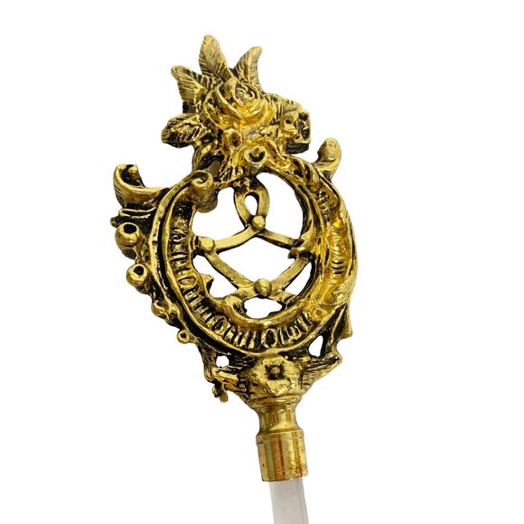 Vintage Gold Ormolu Filigree Ornate Decorative Perfume Bottle - Picture 4 of 7